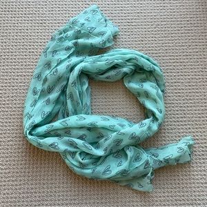 Turquoise Heart Scarf